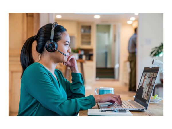 Poly Voyager Focus 2 Microsoft Teams Certified USB-A Headset with Charging Stand – Image 8