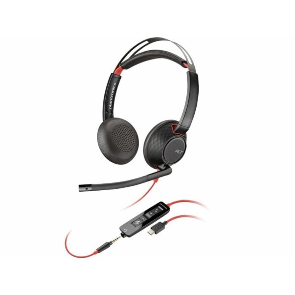 Poly Blackwire 5220 Stereo USB-C Headset + 3.5mm Plug + USB-C/A Adapter – Image 3