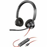 Poly Blackwire 3320 Stereo Microsoft Teams Certified USB-C Headset + USB-C/A Adapter